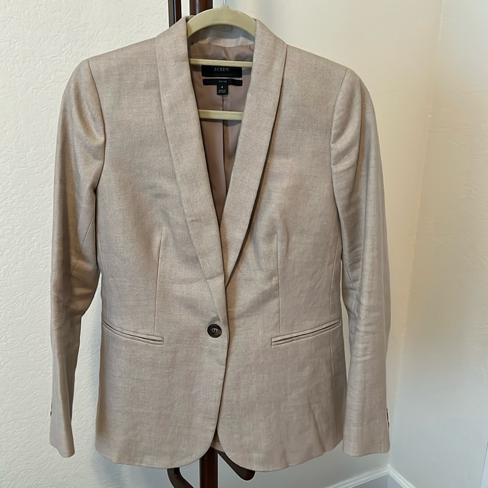 J.Crew Parke Linen Blazer Flax